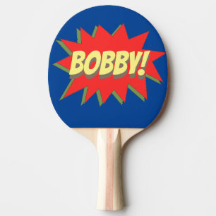 Raquete De Ping Pong Super-herói de nome personalizado