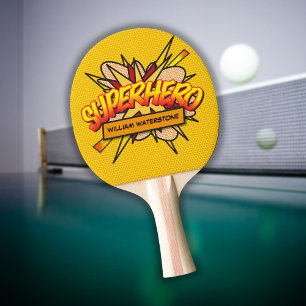 Raquete De Ping Pong Super-herói de Quadrinhos Personalizado Divertido