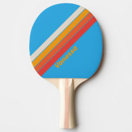 Raquete De Ping Pong Surf Esmaecido Azul Estimulado com Nome