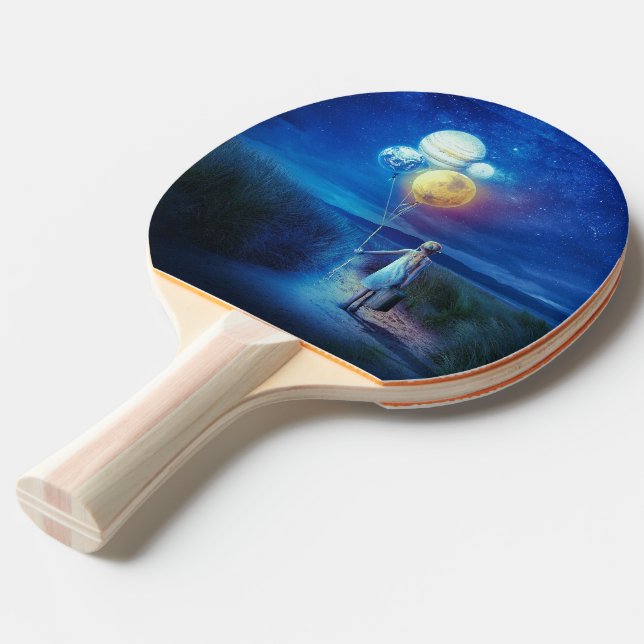 Raquete De Ping Pong Surreal se movendo para seu futuro (Frente inclinada)