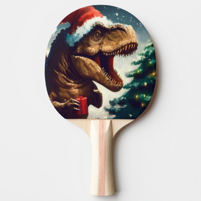 Raquete De Ping Pong T-Rex Natal (1) (Frente)