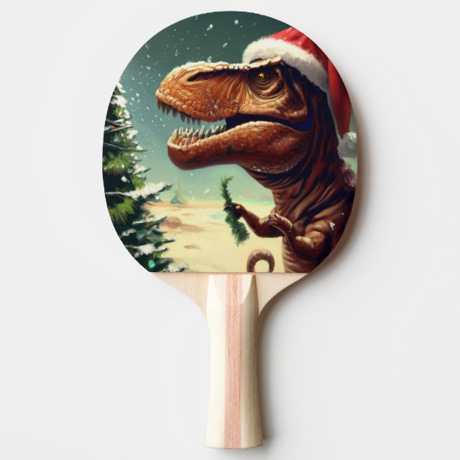 Raquete De Ping Pong T-Rex Natal (4) (Frente)