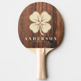 Raquete De Ping Pong Tábua de Corte Usada Trevo de Quatro Folhas com No