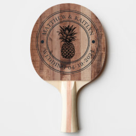 Raquete De Ping Pong Tábua de Madeira de Palete Crista de Casamento de