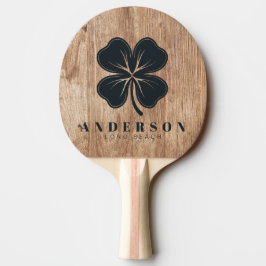 Raquete De Ping Pong Tábua de Madeira Flutuante Trevo de Quatro Folhas