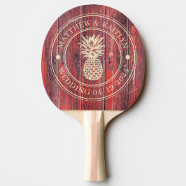 Raquete De Ping Pong Tábuas de Celeiro Desgastadas Abacaxi Nomes de Cas