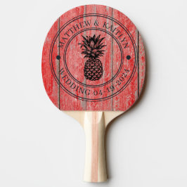 Raquete De Ping Pong Tábuas de Celeiro Vermelho Crista de Casamento de 