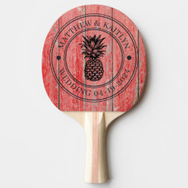 Raquete De Ping Pong Tábuas de Celeiro Vermelho Crista de Casamento de 