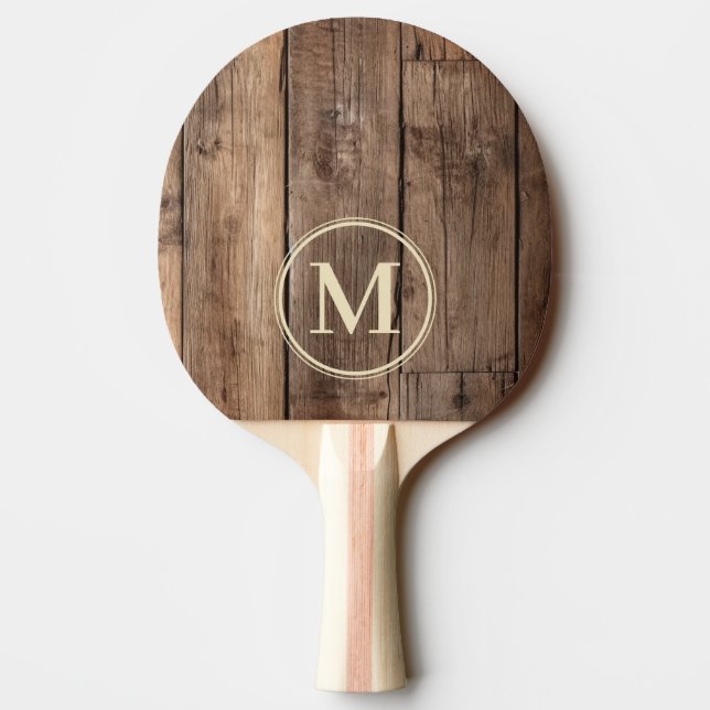 Raquete De Ping Pong Tábuas de Chão de Celeiro Monogramadas (Verso)