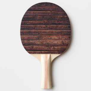 Raquete De Ping Pong Tábuas de Madeira com Detalhes de Grãos Foto Fecha