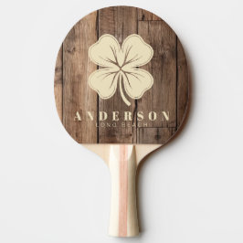 Raquete De Ping Pong Tábuas de Madeira do Celeiro Trevo de Quatro Folha