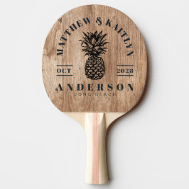 Raquete De Ping Pong Tábuas de Madeira Flutuante Abacaxi Tropical Crist
