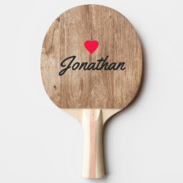 Raquete De Ping Pong Tábuas de Madeira Flutuante Coração Vintage Assina