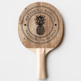 Raquete De Ping Pong Tábuas de Madeira Flutuante Crista de Casamento Ab