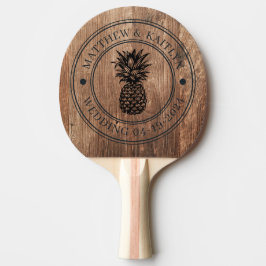 Raquete De Ping Pong Tábuas de Madeira Flutuante Crista de Casamento Ab