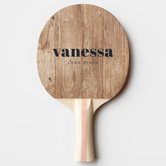 Raquete De Ping Pong Tábuas de Madeira Flutuante Minimal Moderna Clássi (Verso)