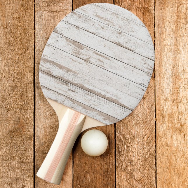Raquete De Ping Pong Tábuas de Madeira Pintadas de Branco (Criador carregado)