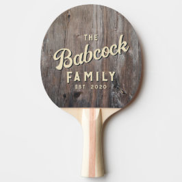 Raquete De Ping Pong Tábuas Gastas Nome da Família Retro & Ano
