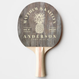 Raquete De Ping Pong Tábuas Gastas Tropical Abacaxi Casamento