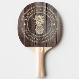 Raquete De Ping Pong Tábuas Vintage Abacaxi Nomes de Casamento