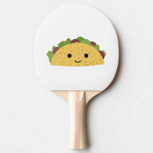Raquete De Ping Pong Taco de sorriso de Kawaii dos desenhos animados