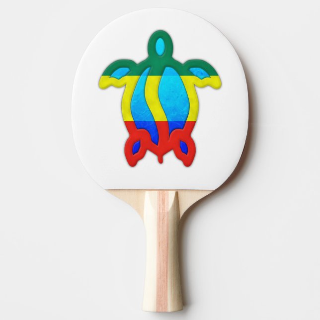 Raquete De Ping Pong Tartaruga Jamaicana (Frente)