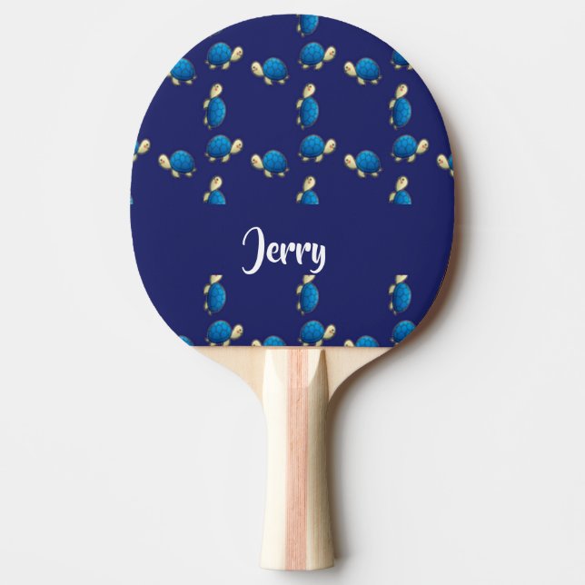 Raquete De Ping Pong tartarugas azuis (Frente)