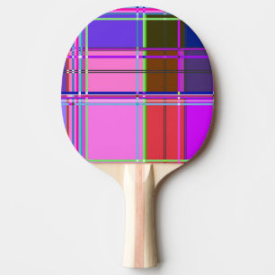 Raquete De Ping Pong Tecido xadrez rosa padrão de tecido madras
