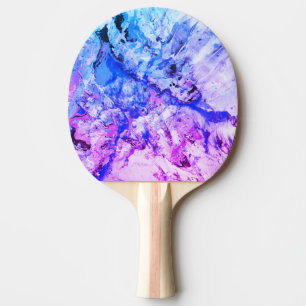 Raquete De Ping Pong Tendência para Abstrato Modelo azul roxo azul roxo