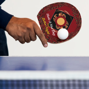 Raquete De Ping Pong "Tenha um Bom Dia" Acessórios de Tênis de Mesa Ene