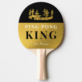 Raquete De Ping Pong Tênis da Mesa da  da Coroa Preta e Dourada, person