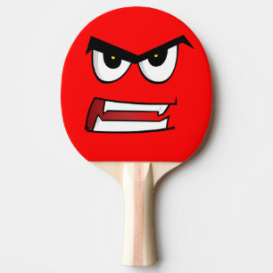 Raquete De Ping Pong Ténis de mesa largo vermelho da boca da cara