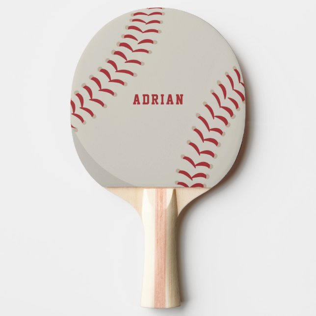 Raquete De Ping Pong Tênis de Mesa personalizada para esporte de baseba (Frente)