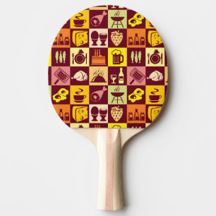 Raquete De Ping Pong Teste padrão 2 da comida