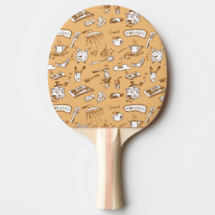 Raquete De Ping Pong Teste padrão 2 do pequeno almoço