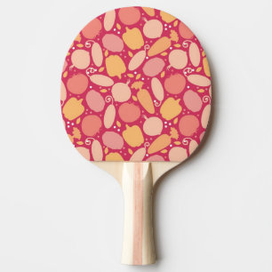 Raquete De Ping Pong Teste padrão colorido dos vegetais