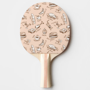 Raquete De Ping Pong Teste padrão com comida