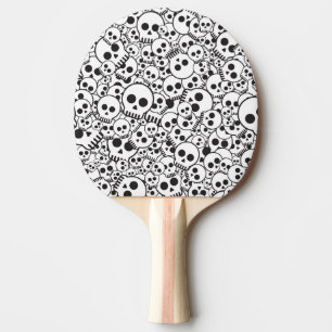 Raquete De Ping Pong Teste padrão com crânios