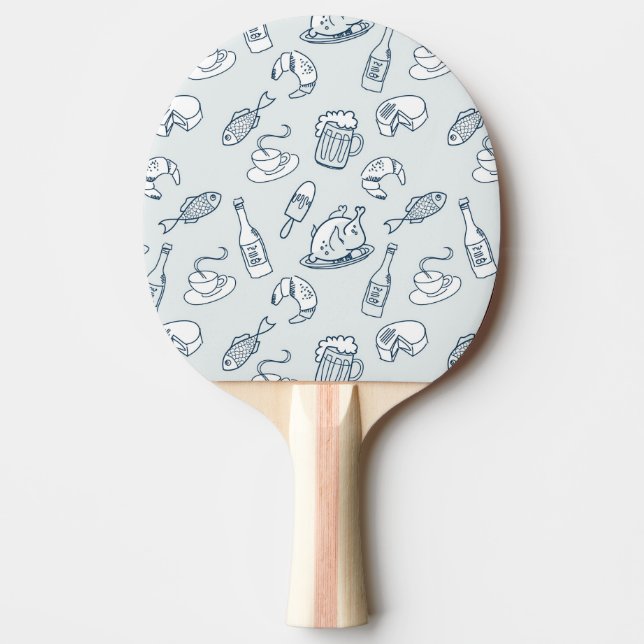 Raquete De Ping Pong Teste padrão da comida (Frente)