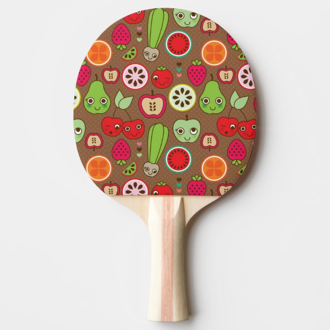 Raquete De Ping Pong Teste padrão da cozinha da fruta (Frente)