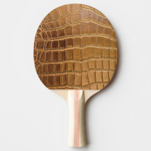 Raquete De Ping Pong Teste padrão da pele animal do couro do crocodilo