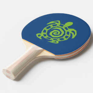 Raquete De Ping Pong Teste padrão da tartaruga verde