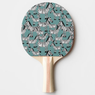Raquete De Ping Pong Teste padrão da zebra