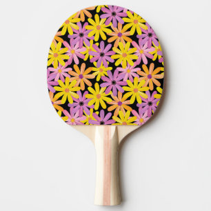 Raquete De Ping Pong Teste padrão de flores do Gerbera, fundo