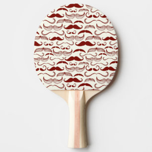 Raquete De Ping Pong Teste padrão do bigode, estilo retro 3
