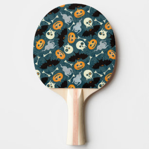 Raquete De Ping Pong Teste padrão do Dia das Bruxas
