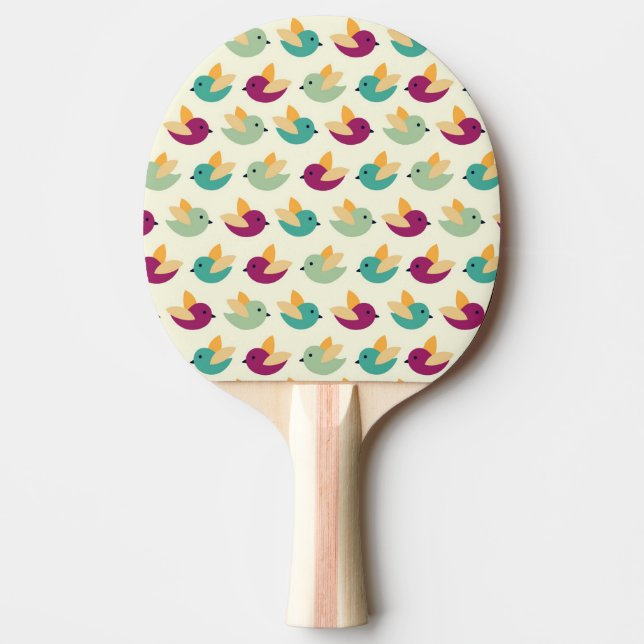 Raquete De Ping Pong Teste padrão dos pássaros (Frente)