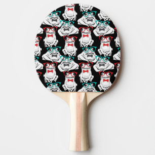 Raquete De Ping Pong Teste padrão dos vidros do sapo