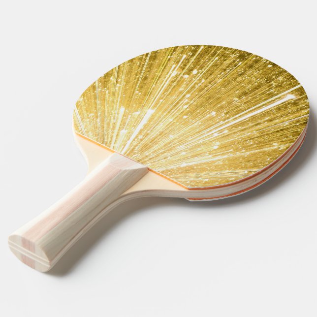 Raquete De Ping Pong Teste padrão DOURADO PURO/chá dourado (Frente inclinada)