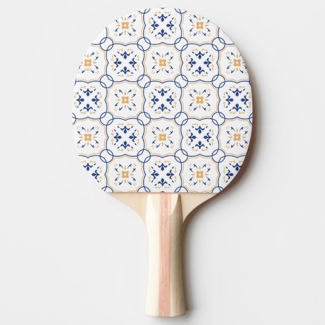 Raquete De Ping Pong Teste padrão floral (Frente)